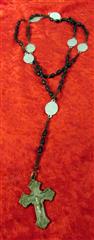 LOT OF TEN VINTAGE ROSARY AND PRAYER BEADS WITH CARRYING CASE